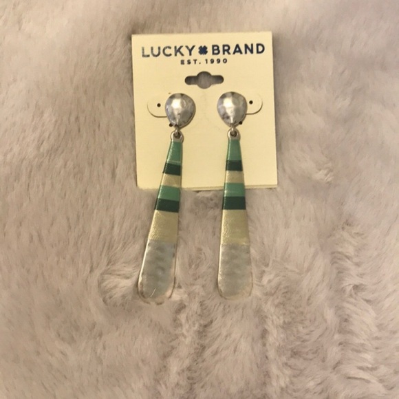 Lucky Brand silver thread wrapped Earrings - Picture 2 of 3